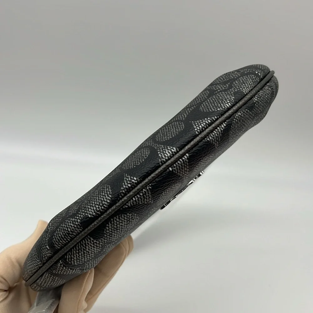 Coach Mini Payton Bag In Signature Canvas Silver Gunmetal Multi - Picture 6 of 15